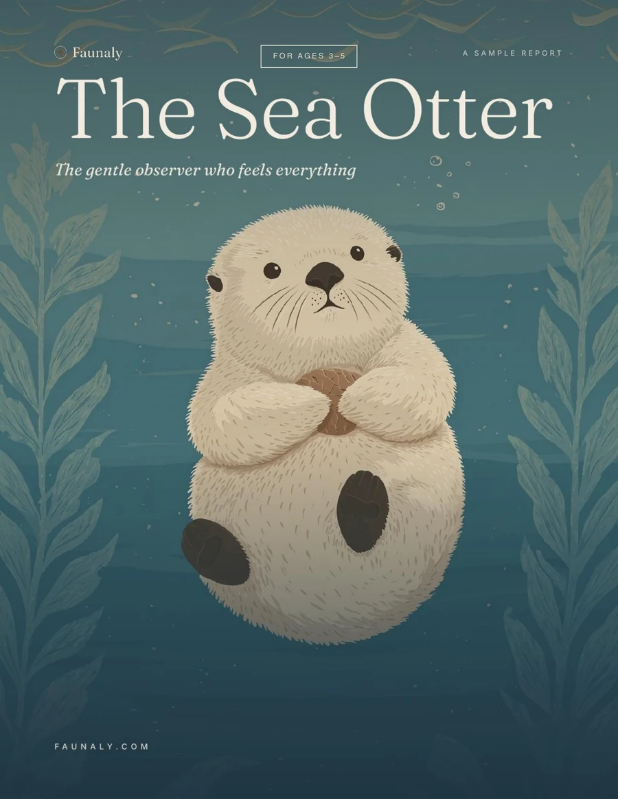 The Sea Otter, a sample Faunaly field guide cover
